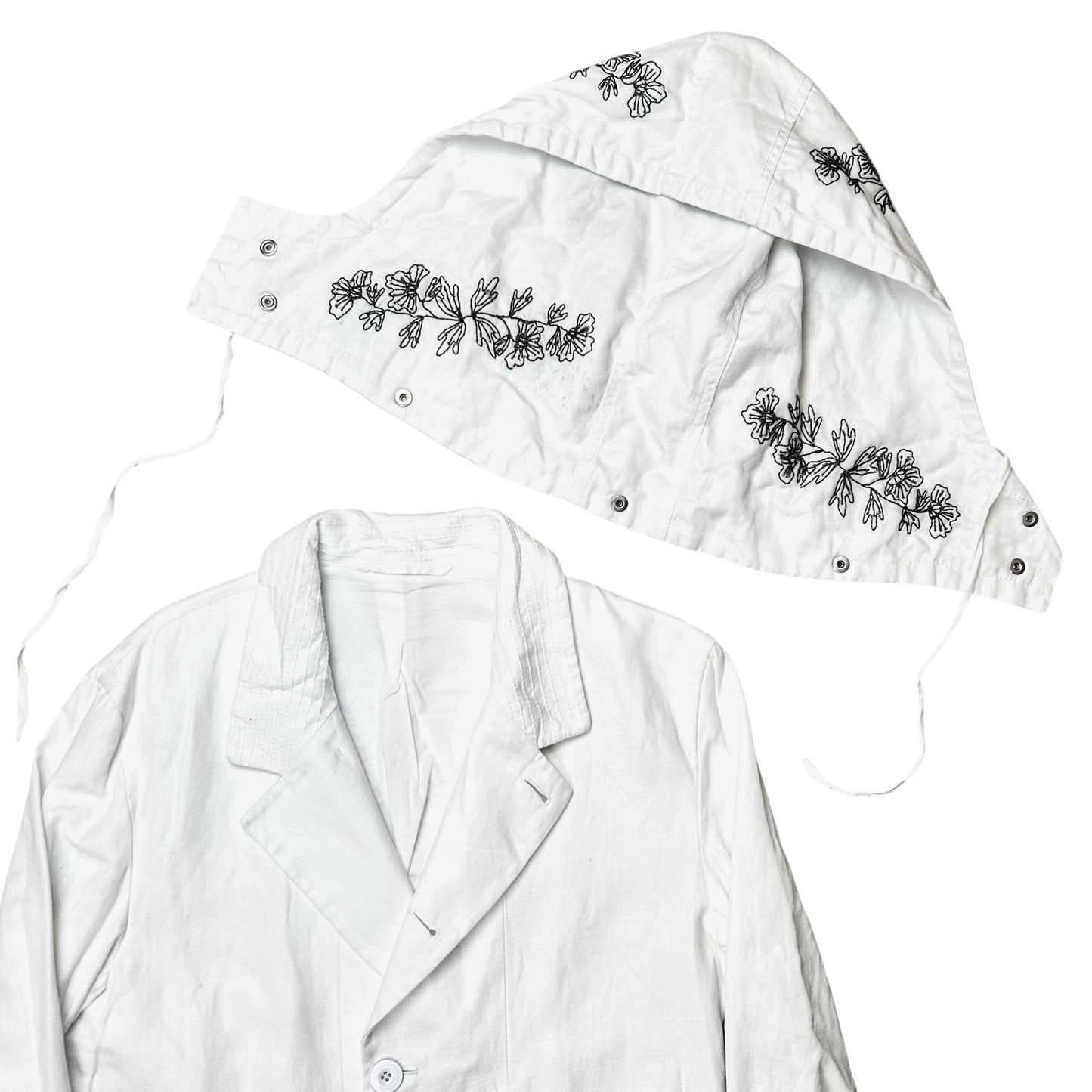 Ann Demeulemeester Hood Embroidered Field Jacket - SS14