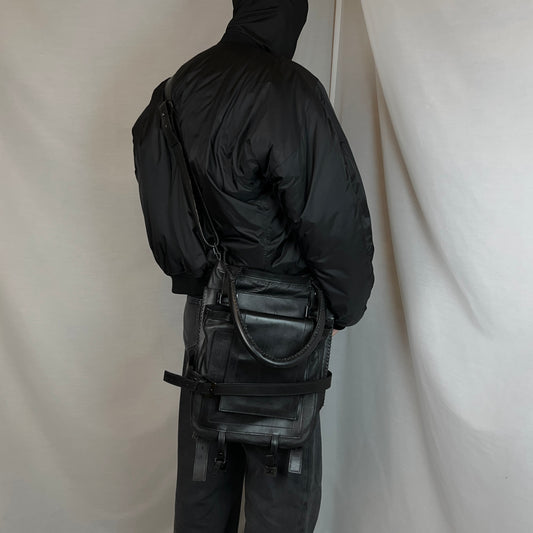Dirk Bikkembergs Multi Bondage Strap Dual Leather Bag