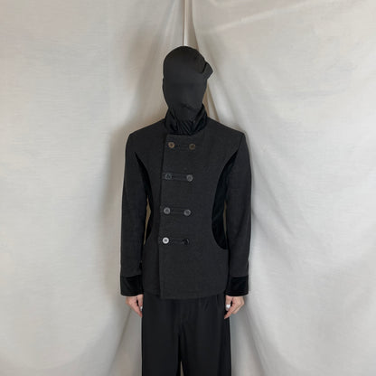 Comme des Garcons Homme Velour Appliqué Officer Jacket - SS06
