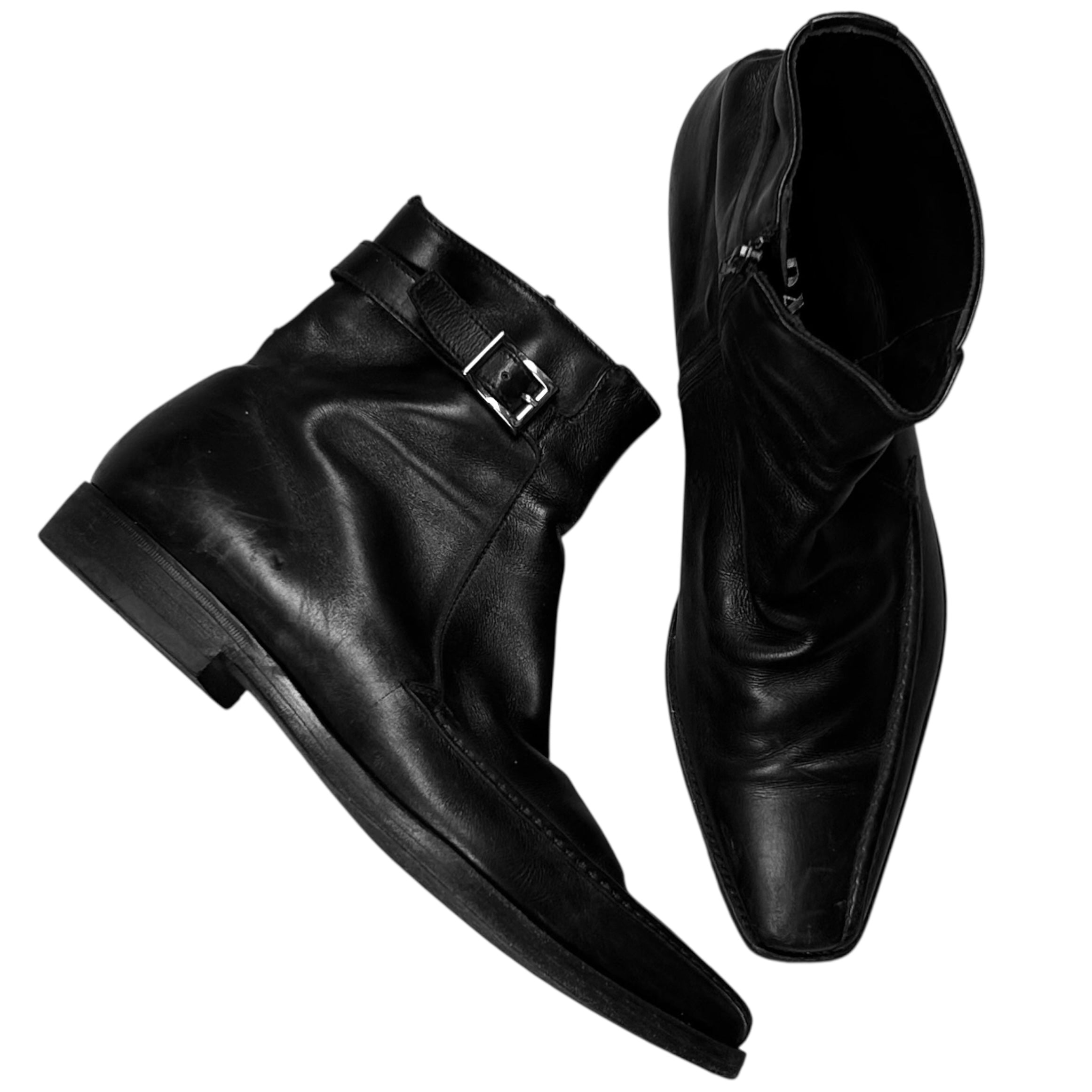 Prada Belted Split Vamp Boots – Vertical Rags