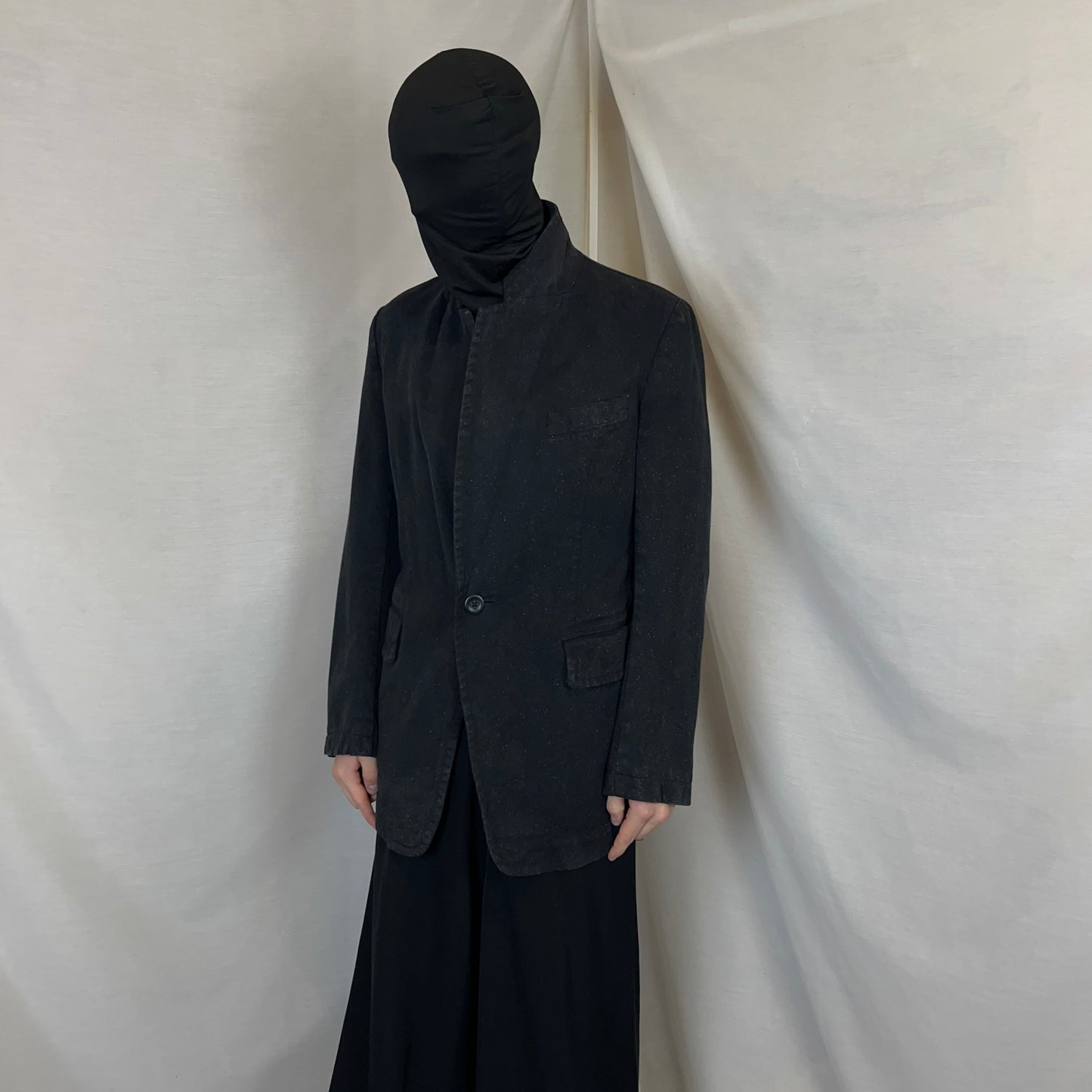 Y‘s by Yohji Yamamoto Sharp Speckled Denim Blazer