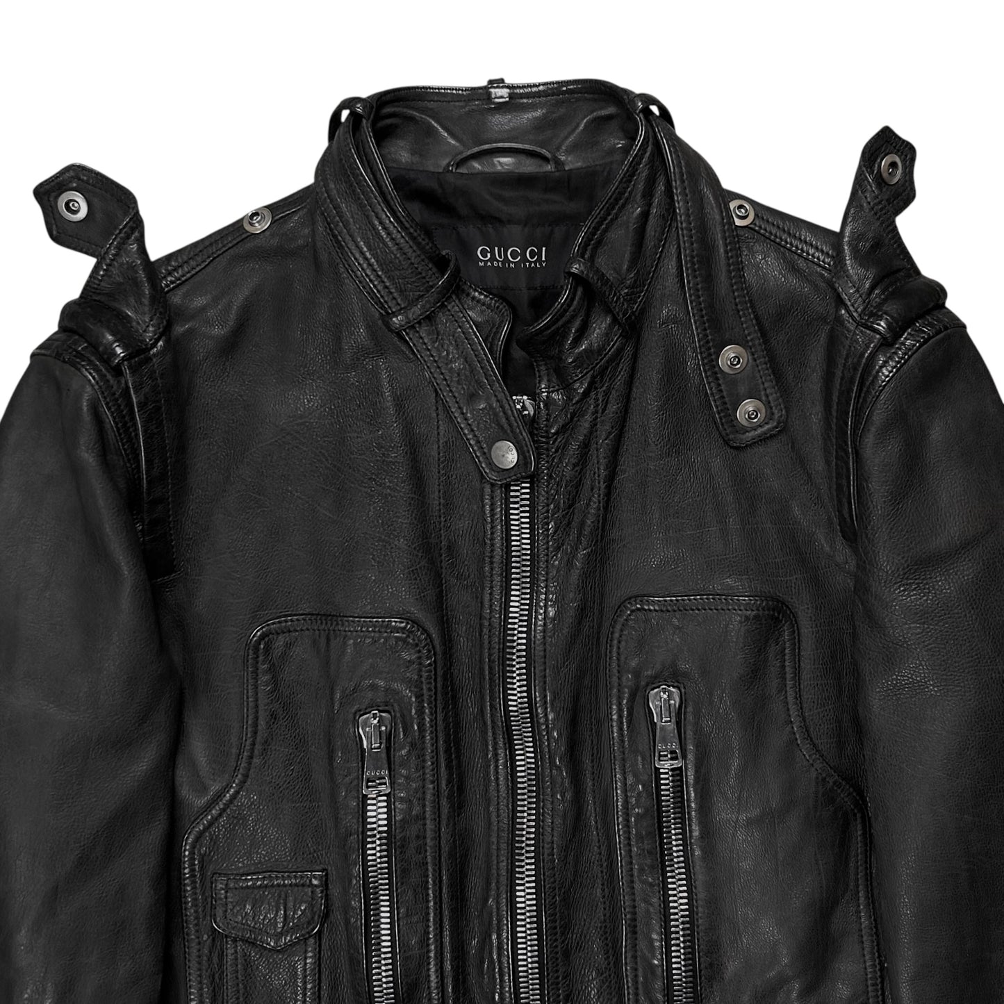 Gucci by Tom Ford Multi Zip Moto Leather Jacket - AW01