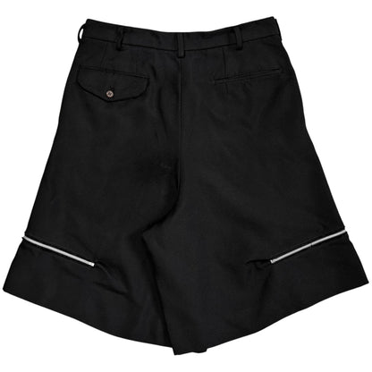 Comme des Garcons BLACK Wide Zip Shorts - AW23