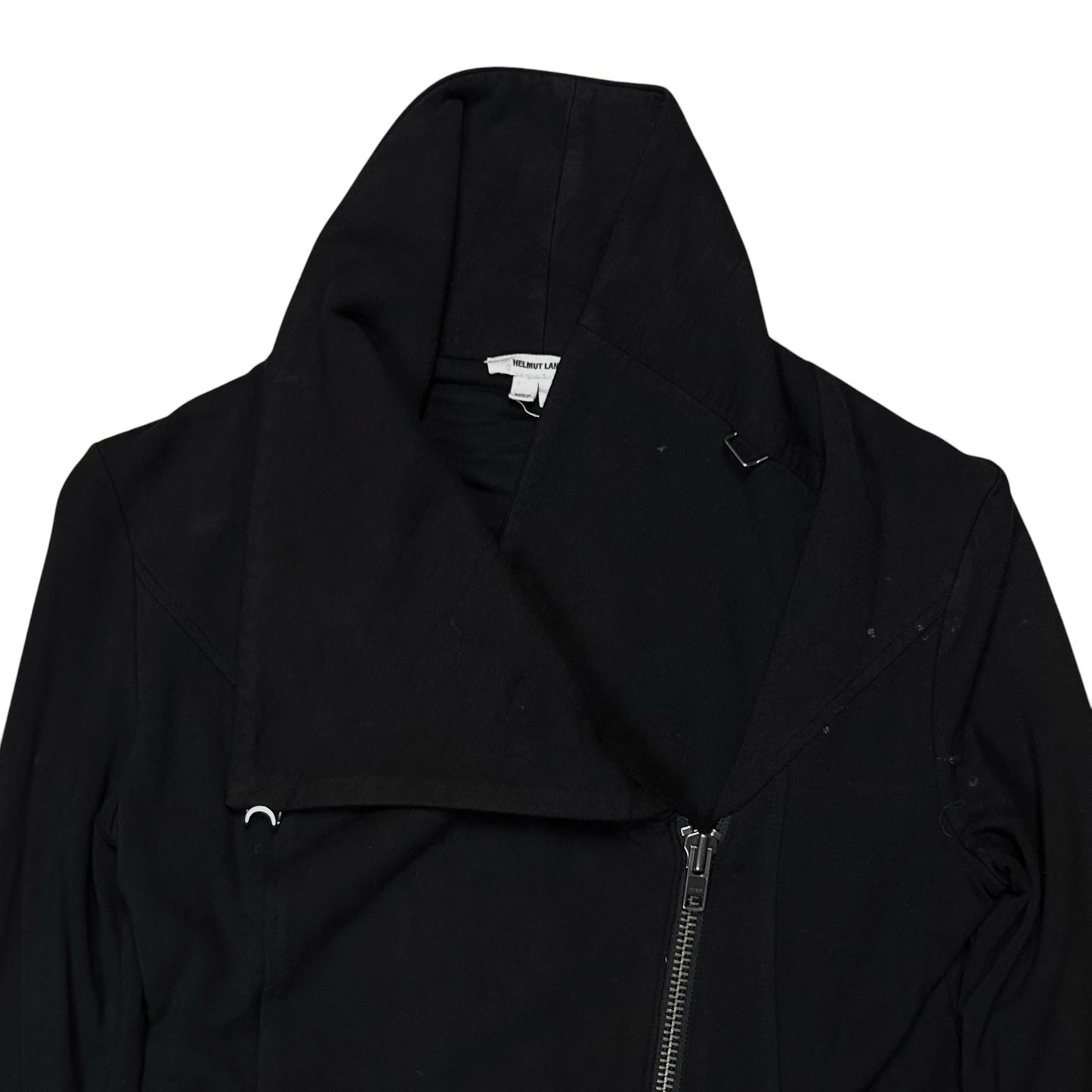 Helmut Lang Asymmetric Drape Collar Rayon Jacket - SS14