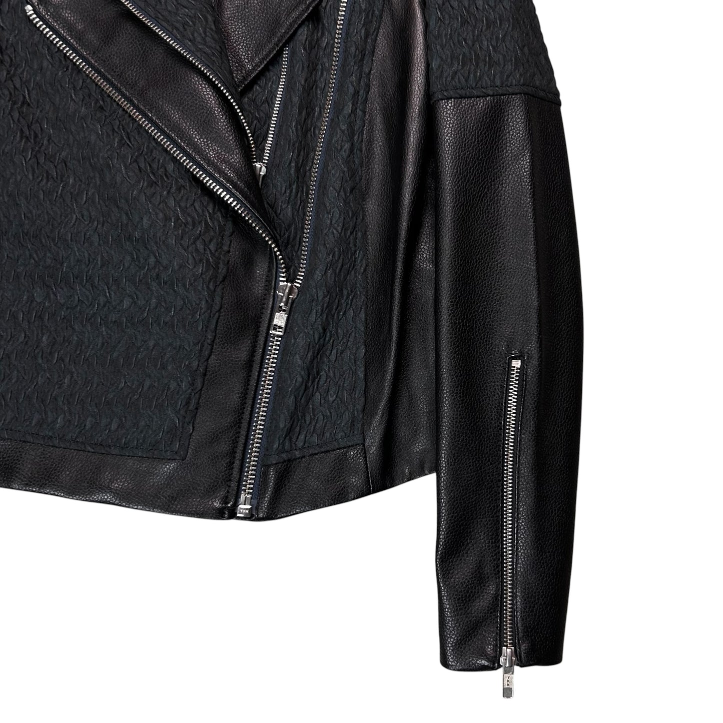 Helmut Lang Jacquard Multi Zip Perfecto Leather Jacket - AW12