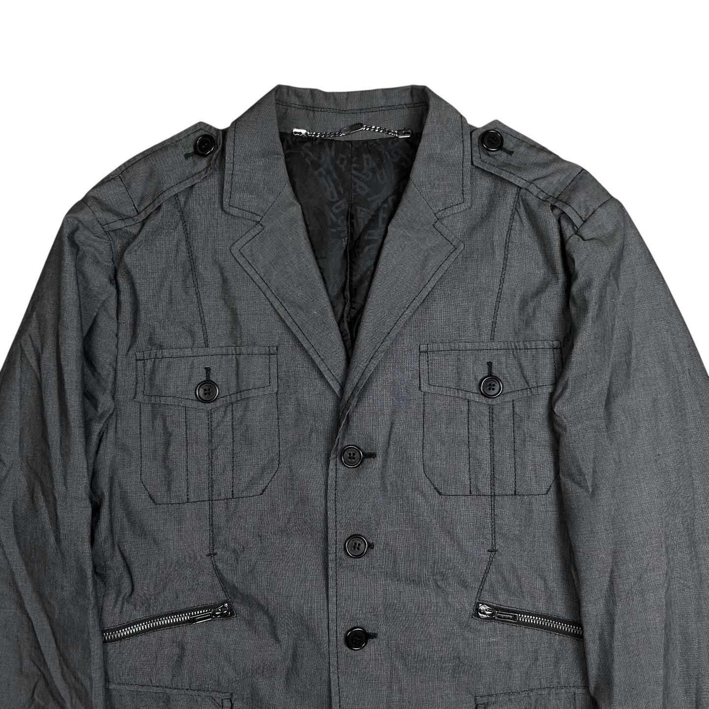 Dirk Bikkembergs Dual Zip Military Blazer
