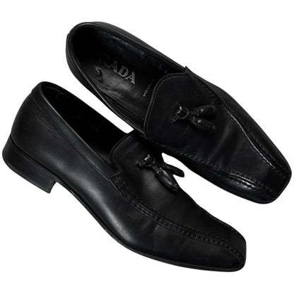 Prada Squared Tassel Loafers