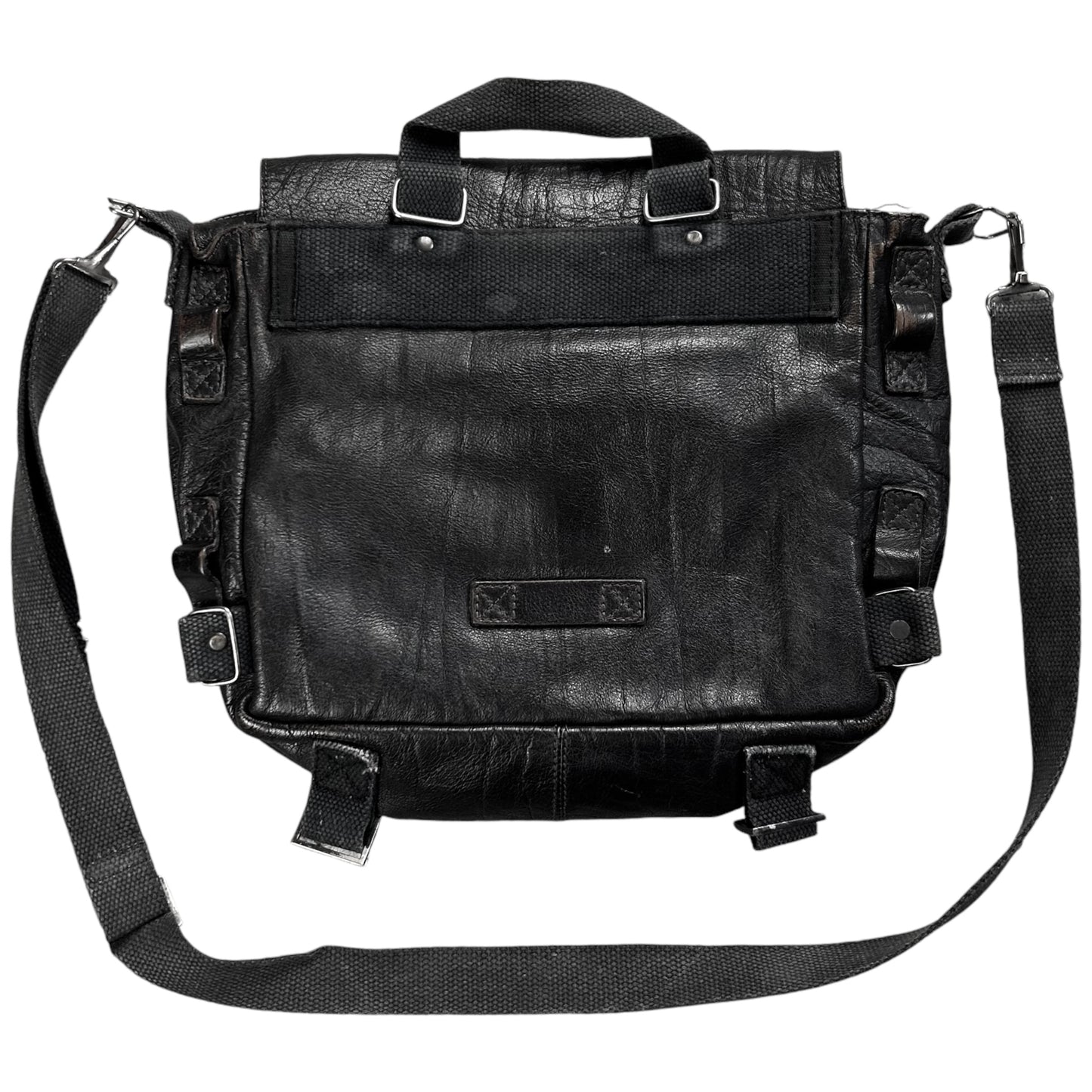 Dirk Bikkembergs Multi Strap Flap Leather Bag