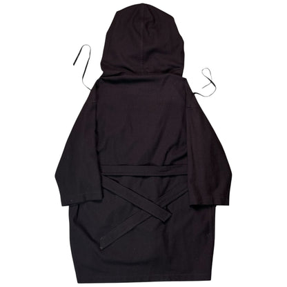 Ann Demeulemeester Belted Leather String Wool Coat - AW02