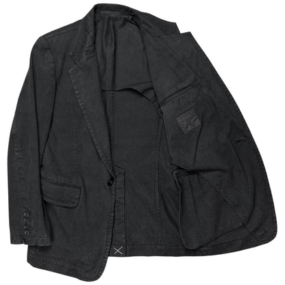 Y‘s by Yohji Yamamoto Sharp Speckled Denim Blazer