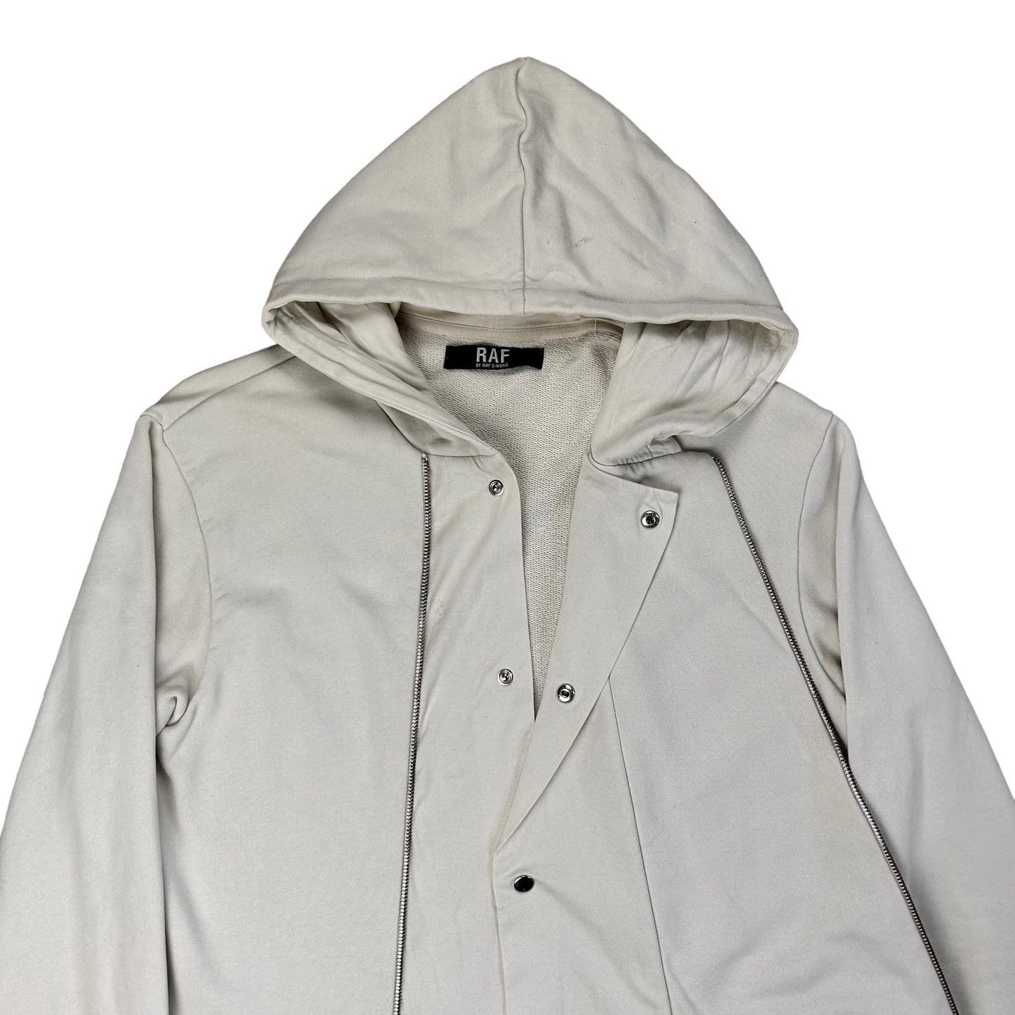 RAF by Raf Simons Diagonal Zip Flap Hoodie - SS08