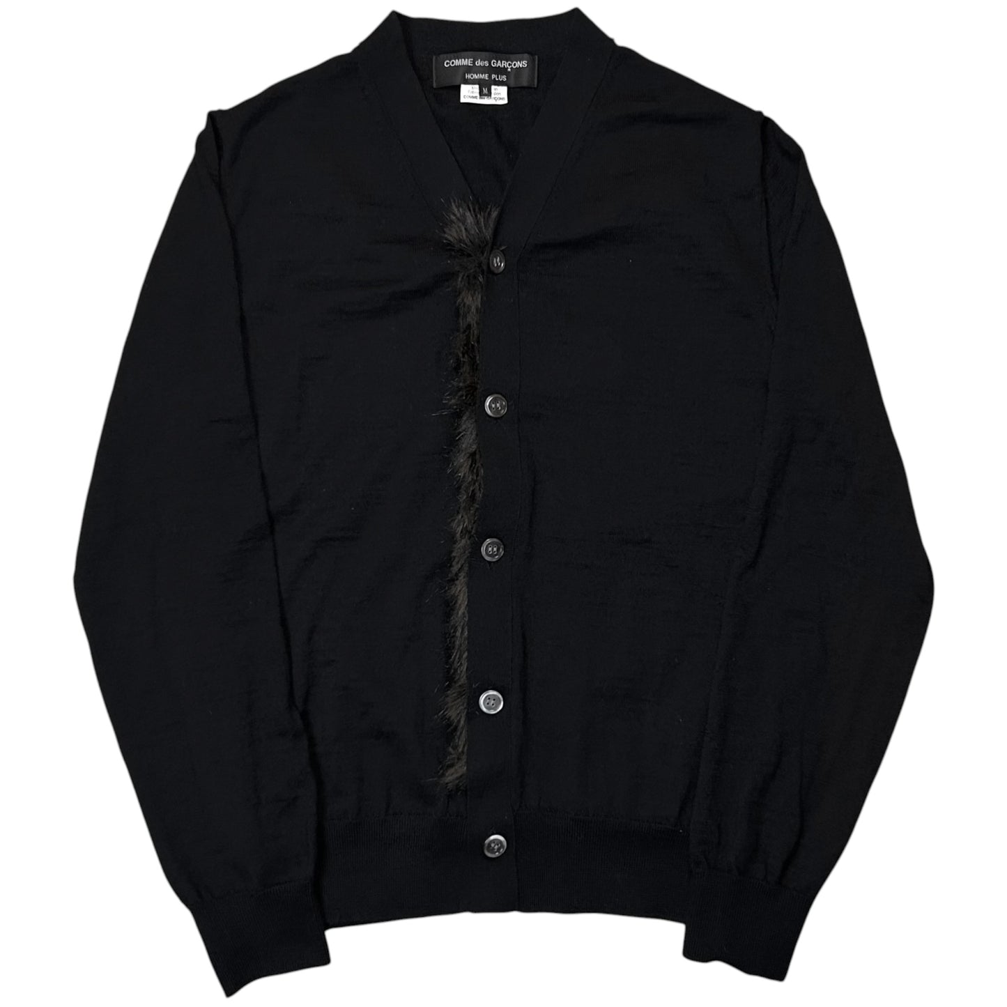 Comme des Garcons Homme Plus Faux Fur Placket Cardigan - AW10