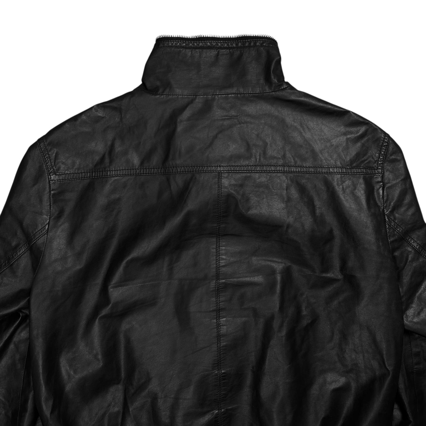 Gucci by Tom Ford Zip Hood Leather Jacket