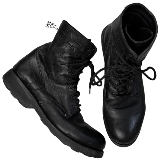 Dirk Bikkembergs Grained Combat Boots