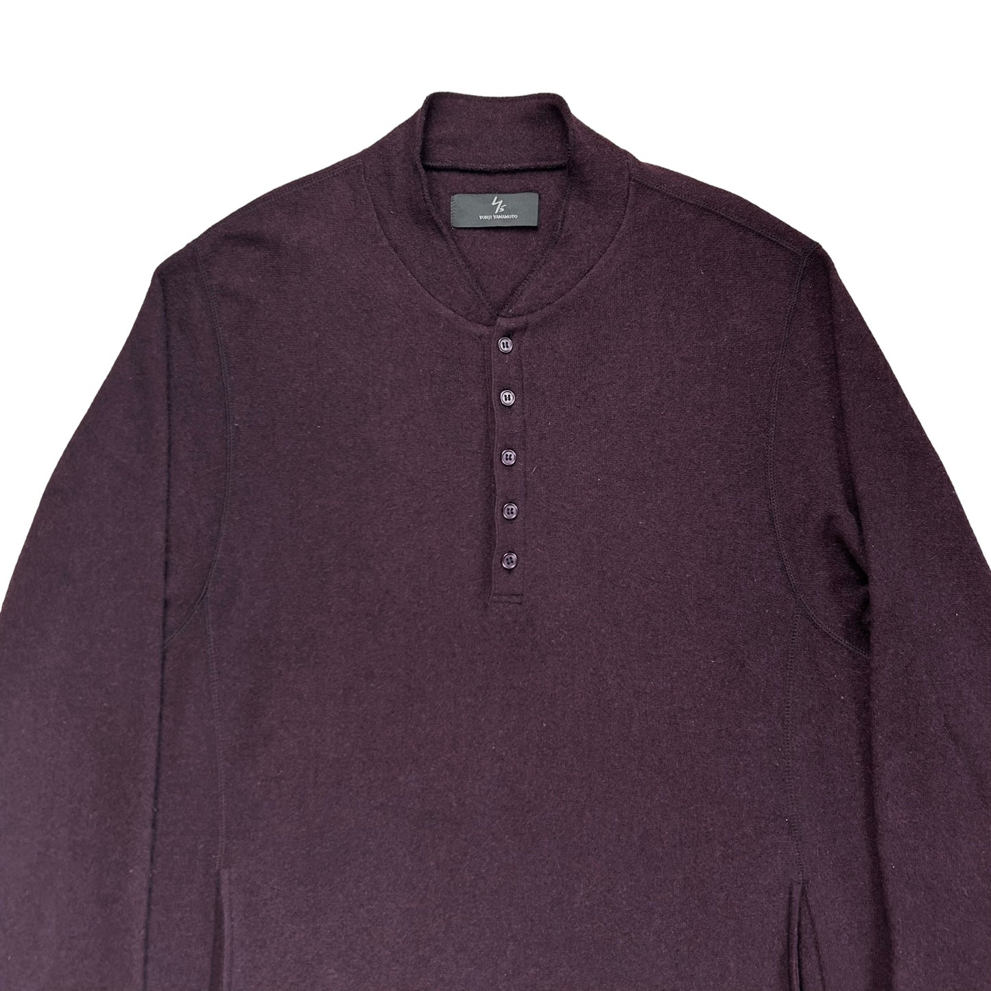 Y’s Yohji Yamamoto Button Neck Wool Sweater