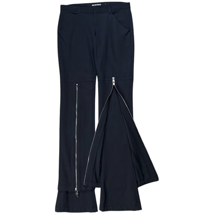 Dirk Bikkembergs Flared Front Zip Pants - 90s