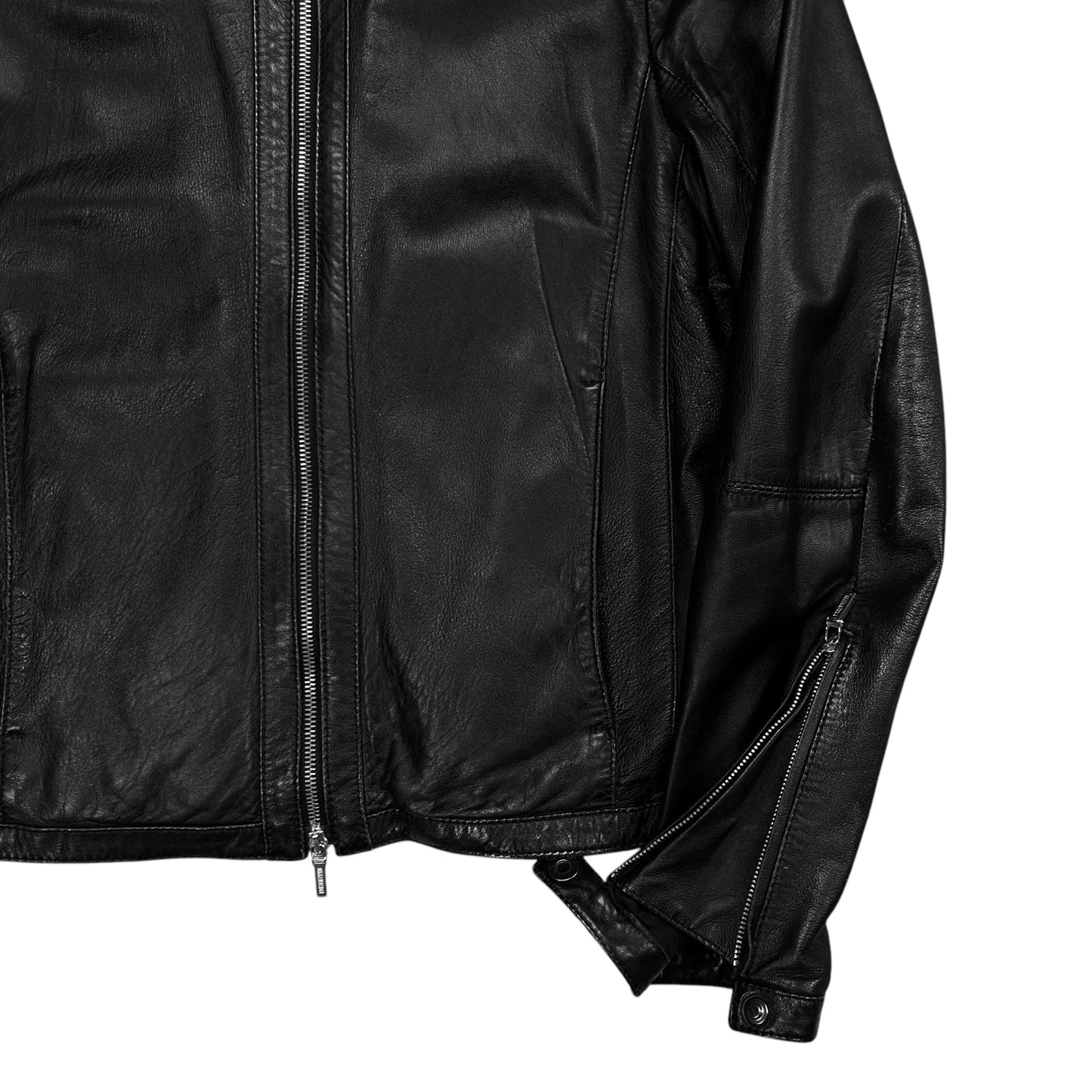 Dirk Bikkembergs Cafe Racer Leather Jacket