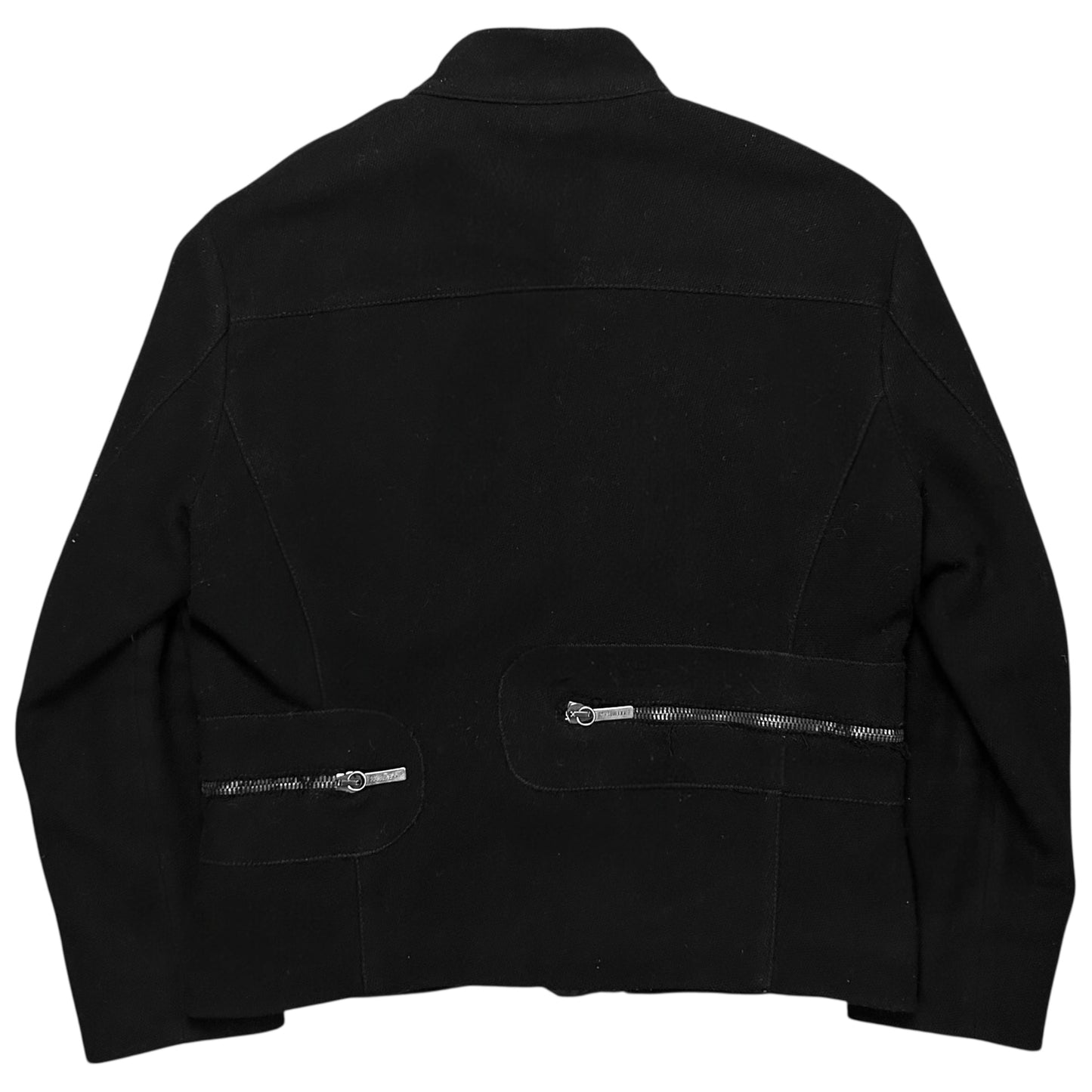 Dirk Bikkembergs Multi Back Zip Wool Bomber Jacket