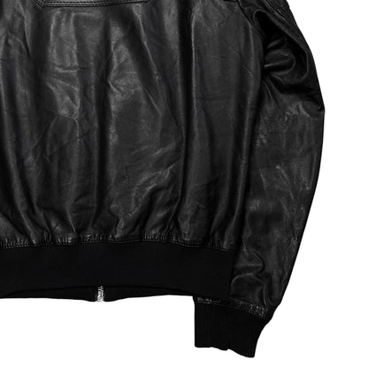 Dior Homme Ridged Moto Bomber Leather Jacket - AW08