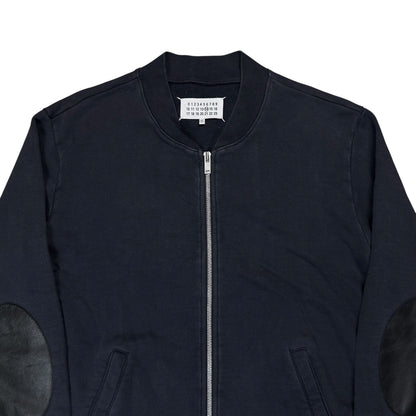 Maison Margiela Leather Elbow Patch Zip Sweater - SS16