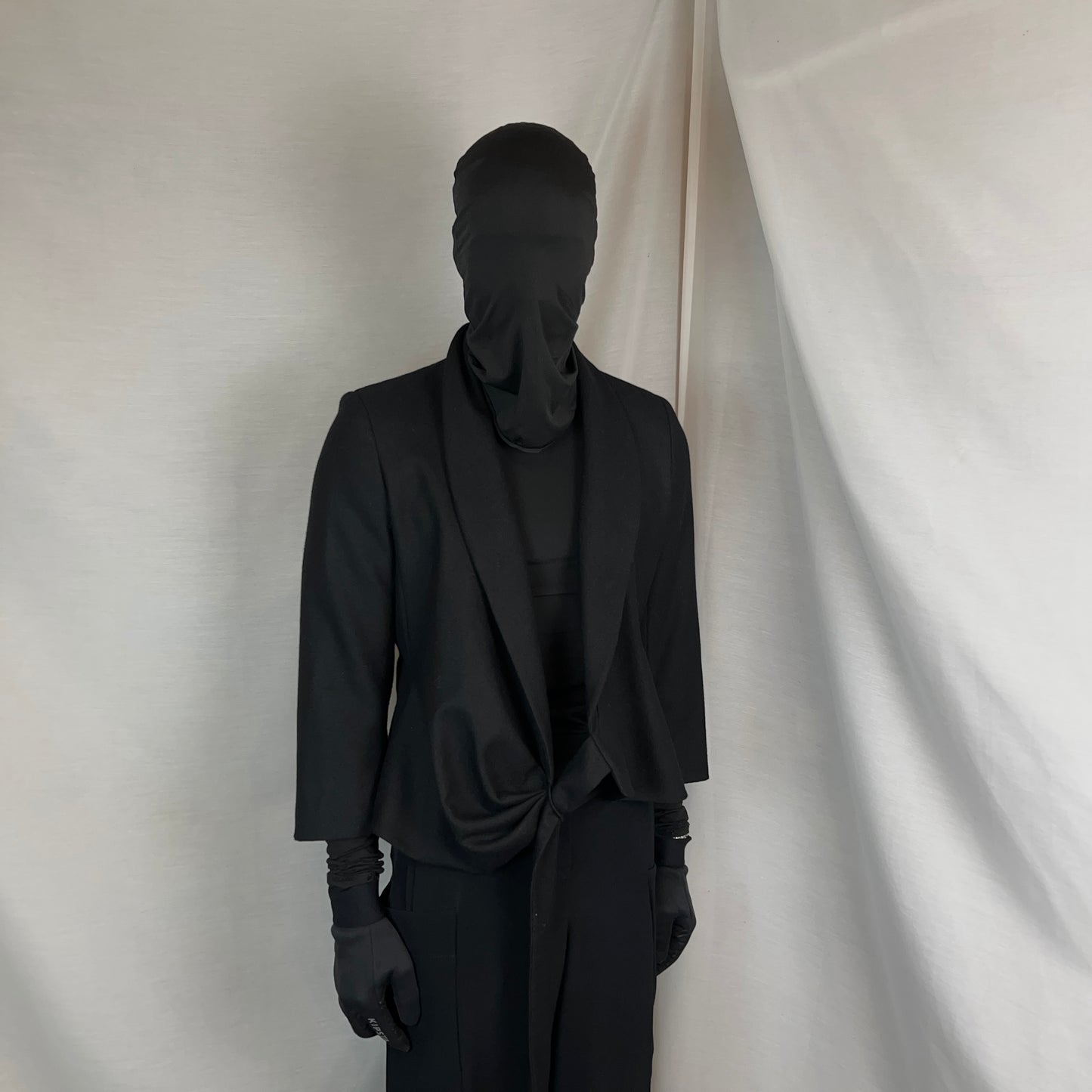 Balenciaga Asymmetric Belted Wool Jacket