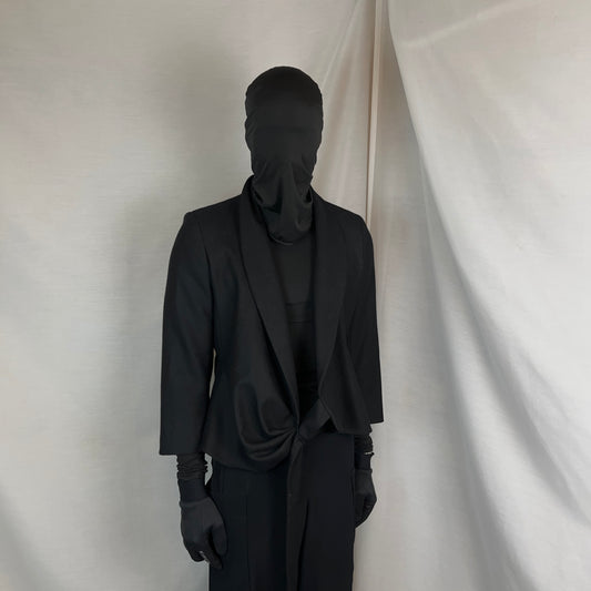 Balenciaga Asymmetric Belted Wool Jacket