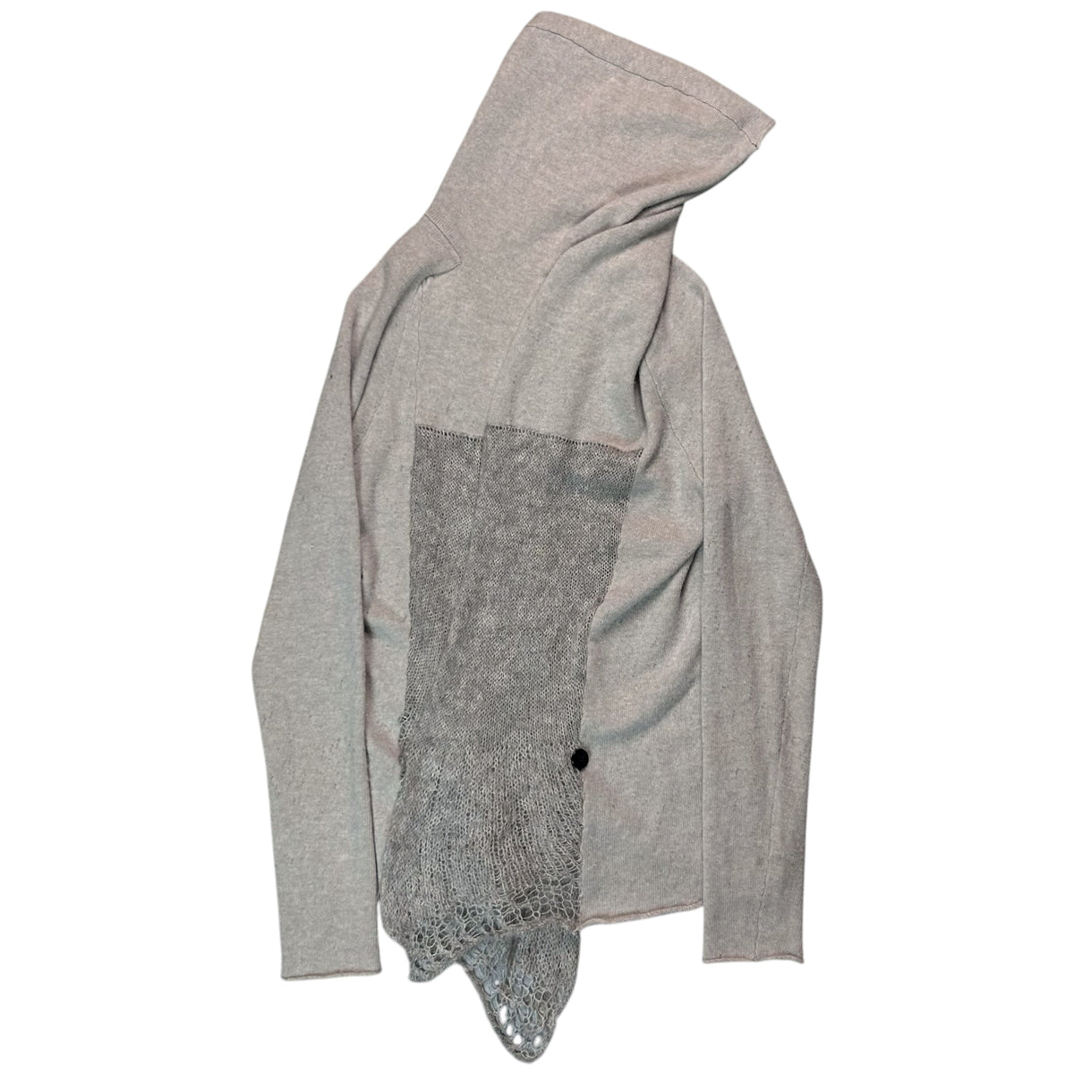 A.F. Vandevorst Asymmetric Mohair Panel Hooded Knit Sweater - AW12