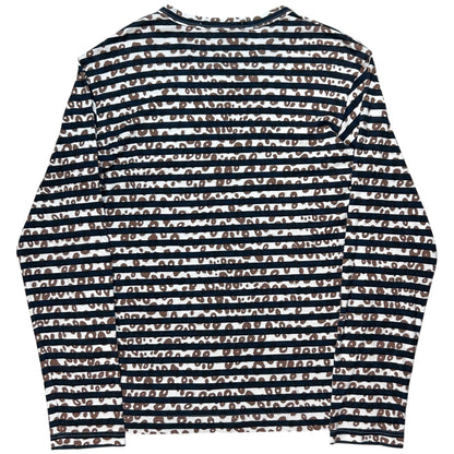 Comme des Garcons Shirt Striped Leo Print Longsleeve - SS12