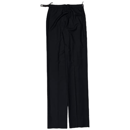Gucci by Tom Ford Leather Waist Strap Cashmere Trousers - 90s