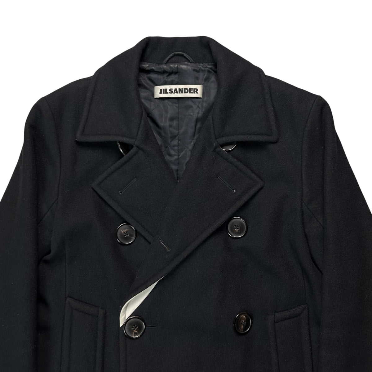 Jil Sander Contrast Collar Cashmere Coat - 90s