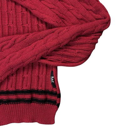RAF by Raf Simons Striped Cable Knit Scarf - 2000s