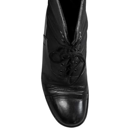 Prada Nylon Shaft Hook Combat Boots