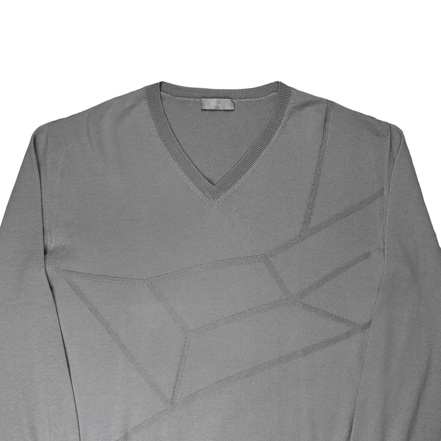 Dior Homme Distorted Lines V-Neck Sweater - AW11