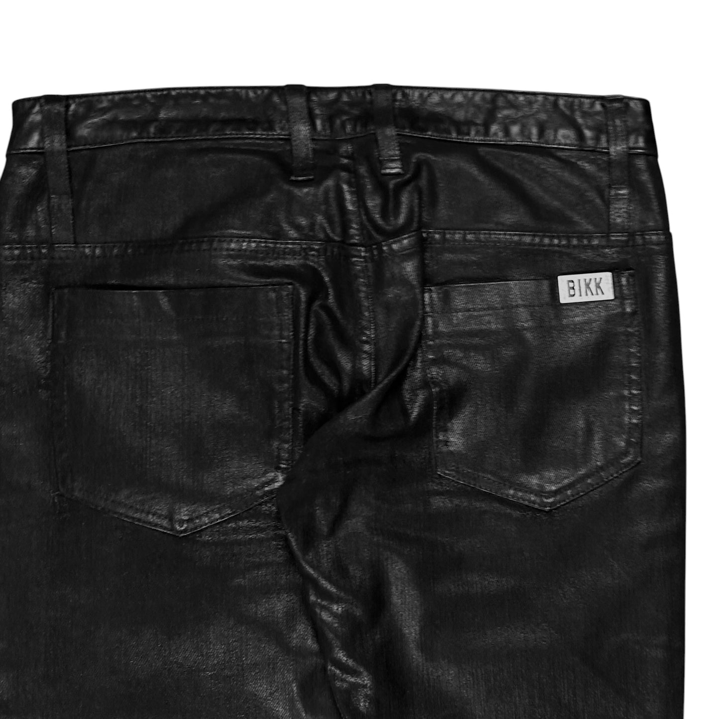 Dirk Bikkembergs Leather Waist Waxed Jeans - AW08