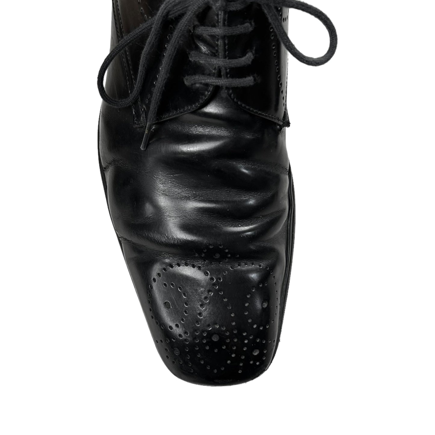 Prada Perforated Square Derbies