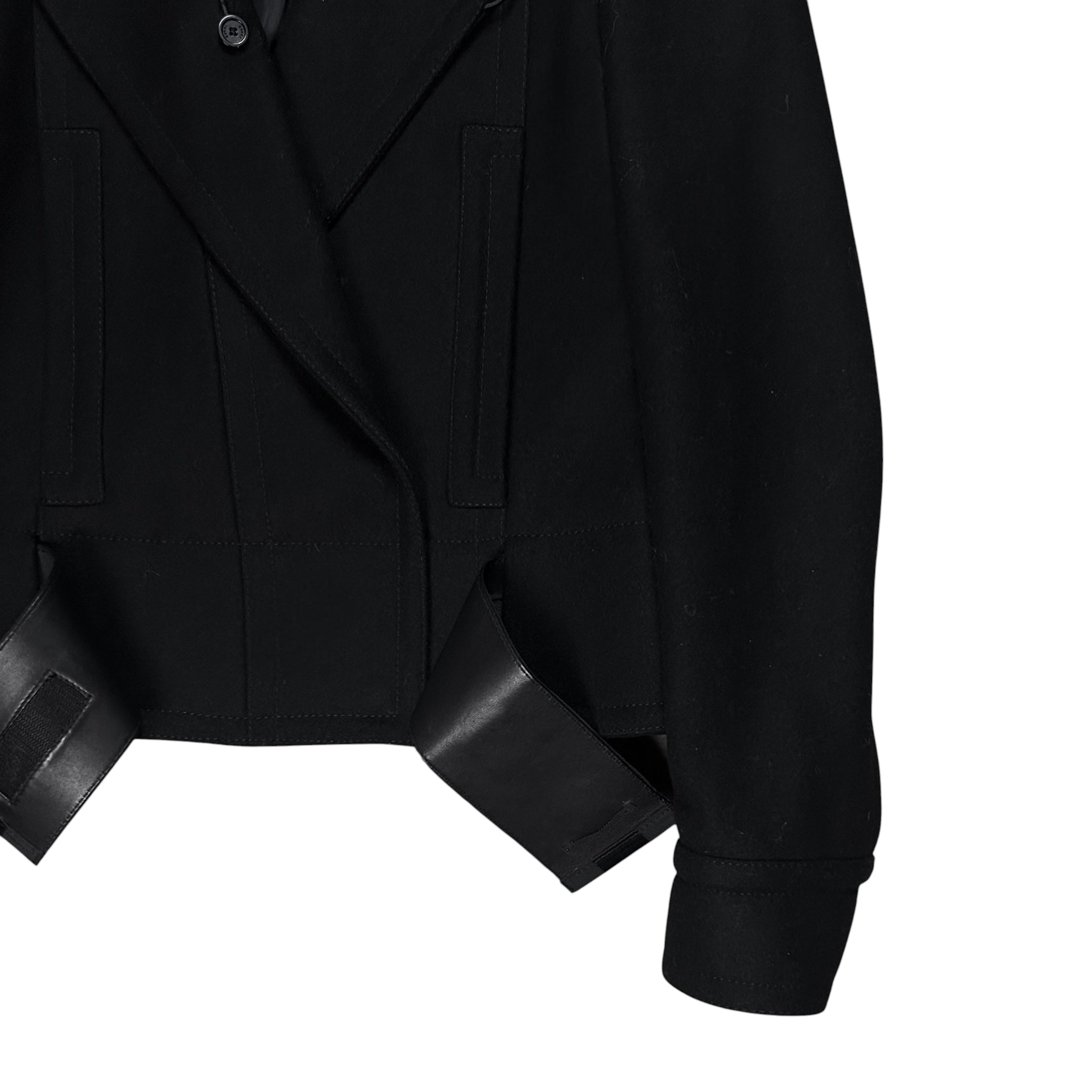 Gucci by Tom Ford Asymmetric Velcro Belted Cashmere Jacket - AW04