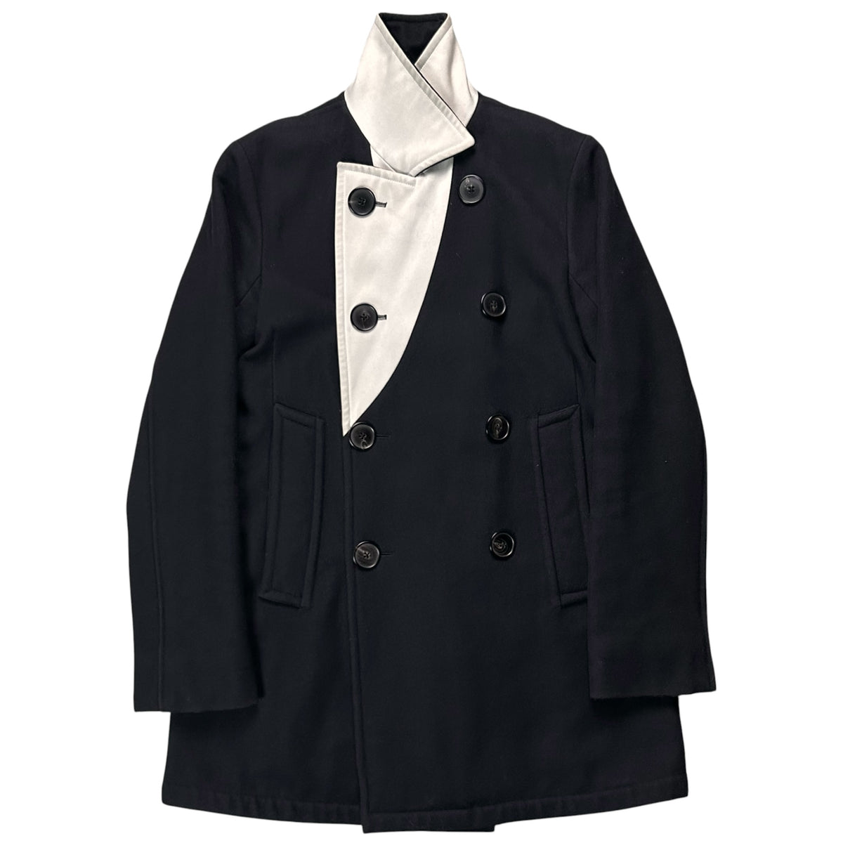 Jil Sander Contrast Collar Cashmere Coat - 90s