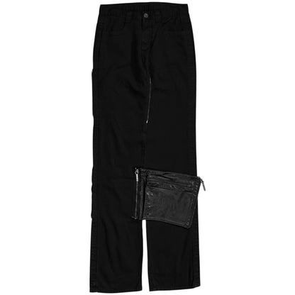 Dirk Bikkembergs Datchable Leather Cargo Pocket Pants
