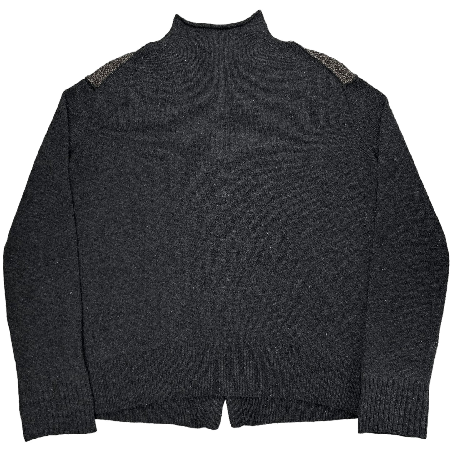 Y’s Yohji Yamamoto Contrast Panel Knit Cardigan