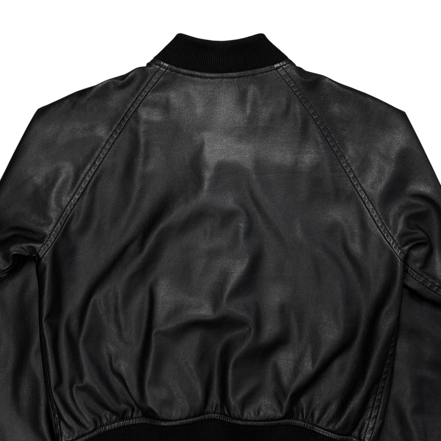 Comme des Garcons BLACK  Cropped Synthetic Leather Bomber Jacket - AW11