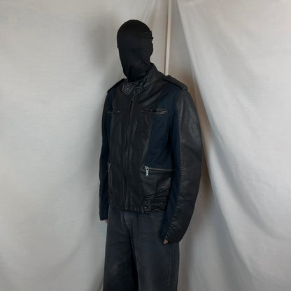 Dirk Bikkembergs Hybrid Leather Moto Jacket - SS10