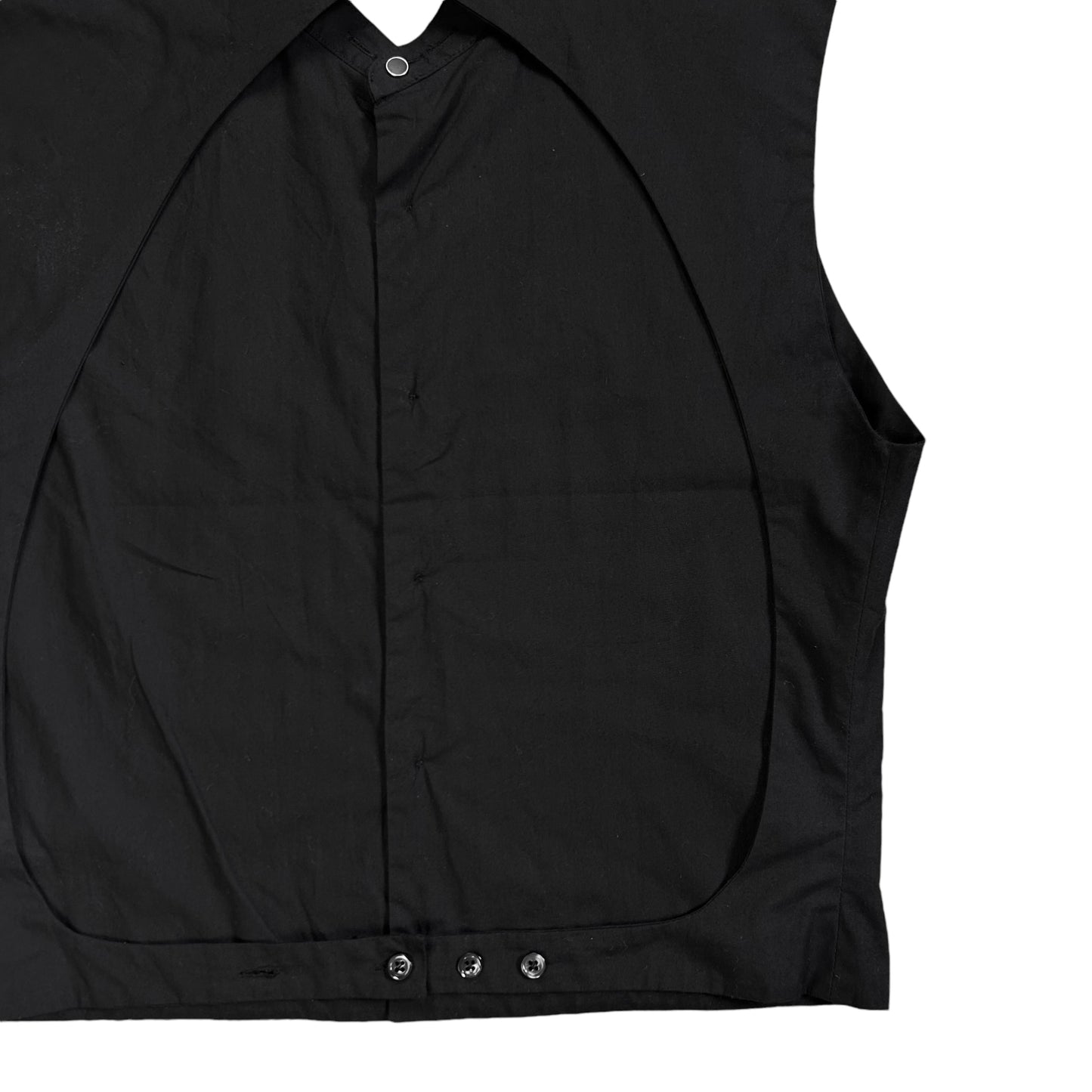 Raf Simons Sleeveless Pleated Open Back Shirt - AW99