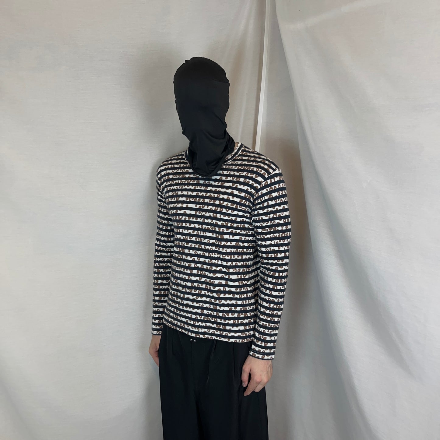 Comme des Garcons Shirt Striped Leo Print Longsleeve - SS12