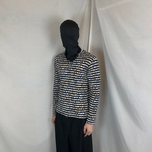 Comme des Garcons Shirt Striped Leo Print Longsleeve - SS12