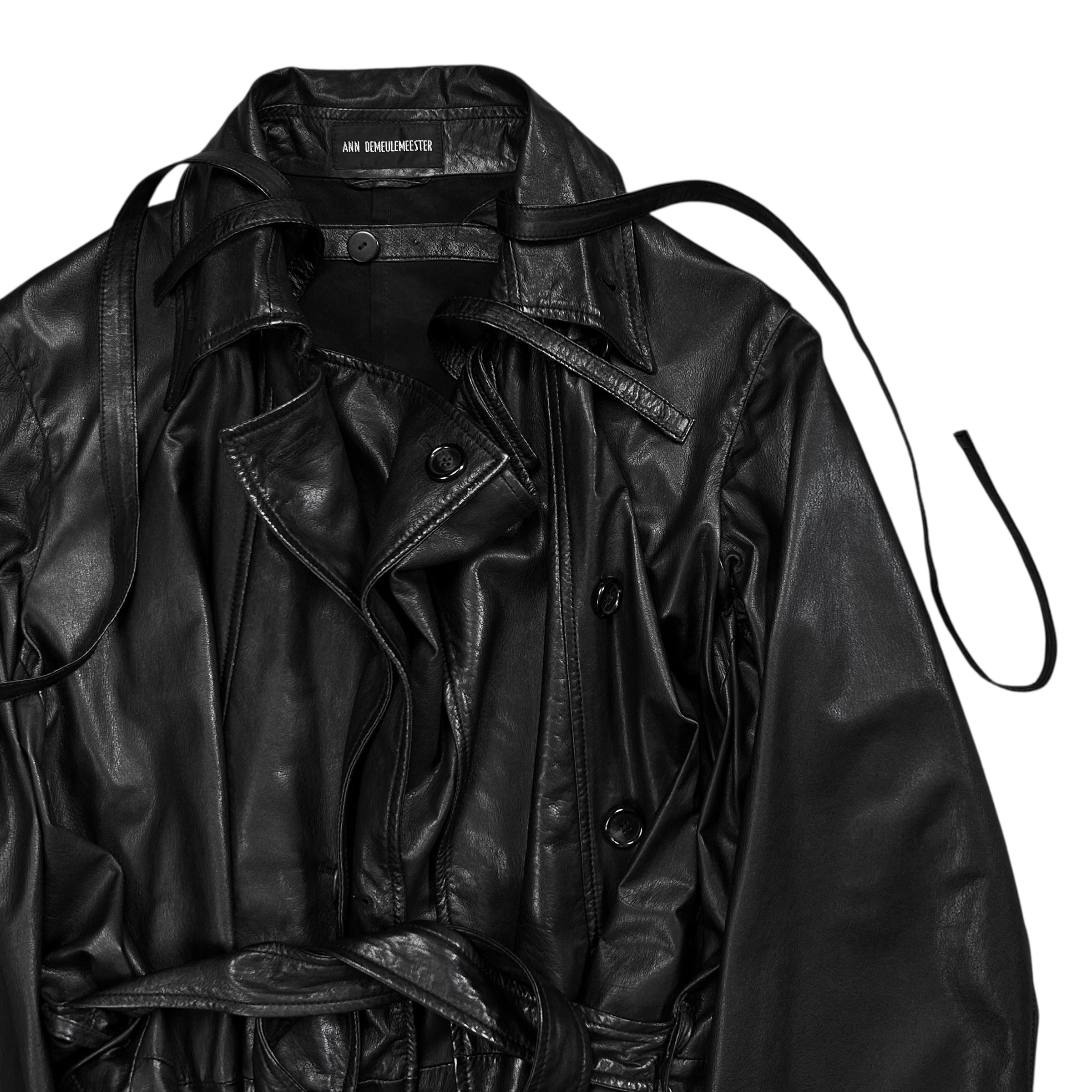 Ann Demeulemeester Bondage Multi Breasted Leather Jacket Ann Demeulemeester Bondage Multi Breasted Leather Jacket