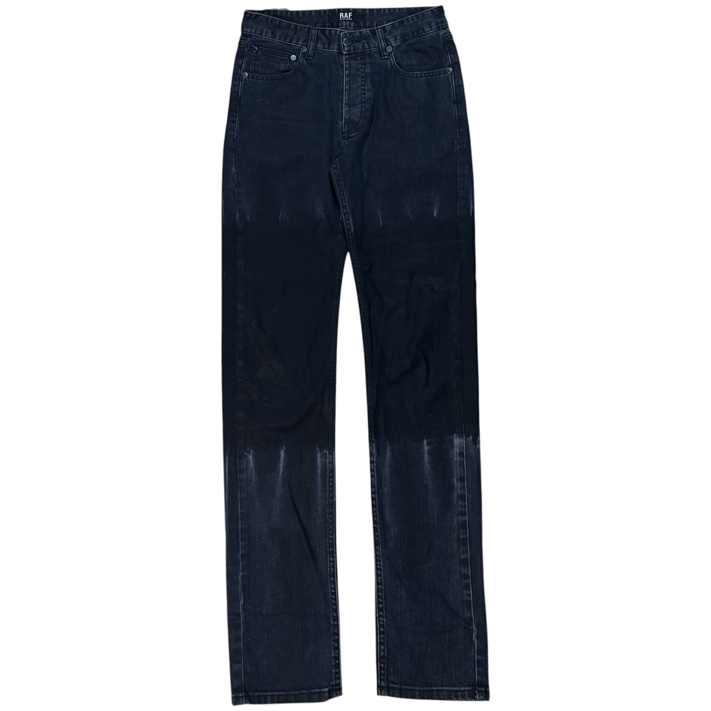 パンツ Raf Simons Bleached Wide Denim Trousers RAF by Raf Simons Knee Bleached Skinny Jeans - AW09 – Vertical Rags