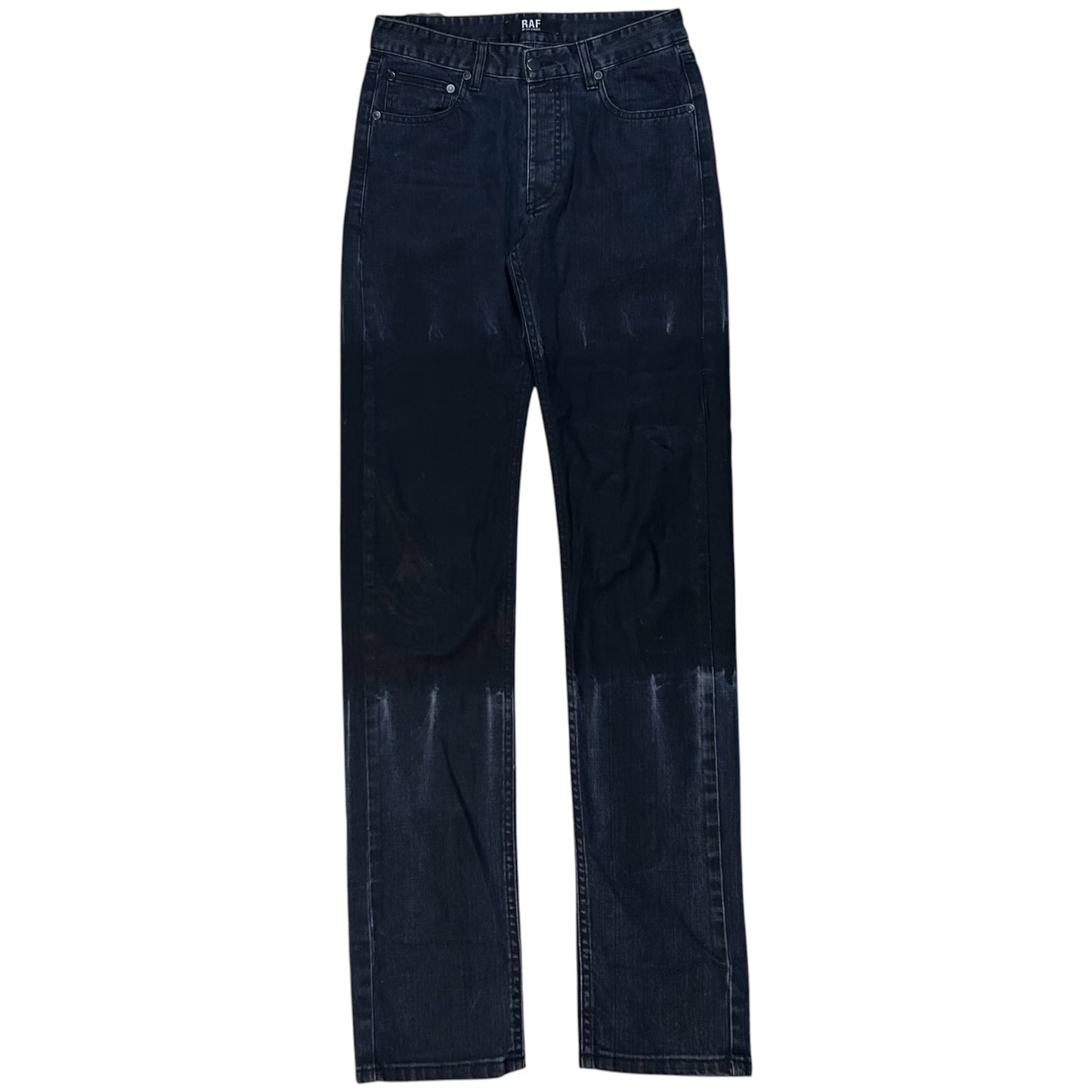 RAF by Raf Simons Knee Bleached Skinny Jeans - AW09