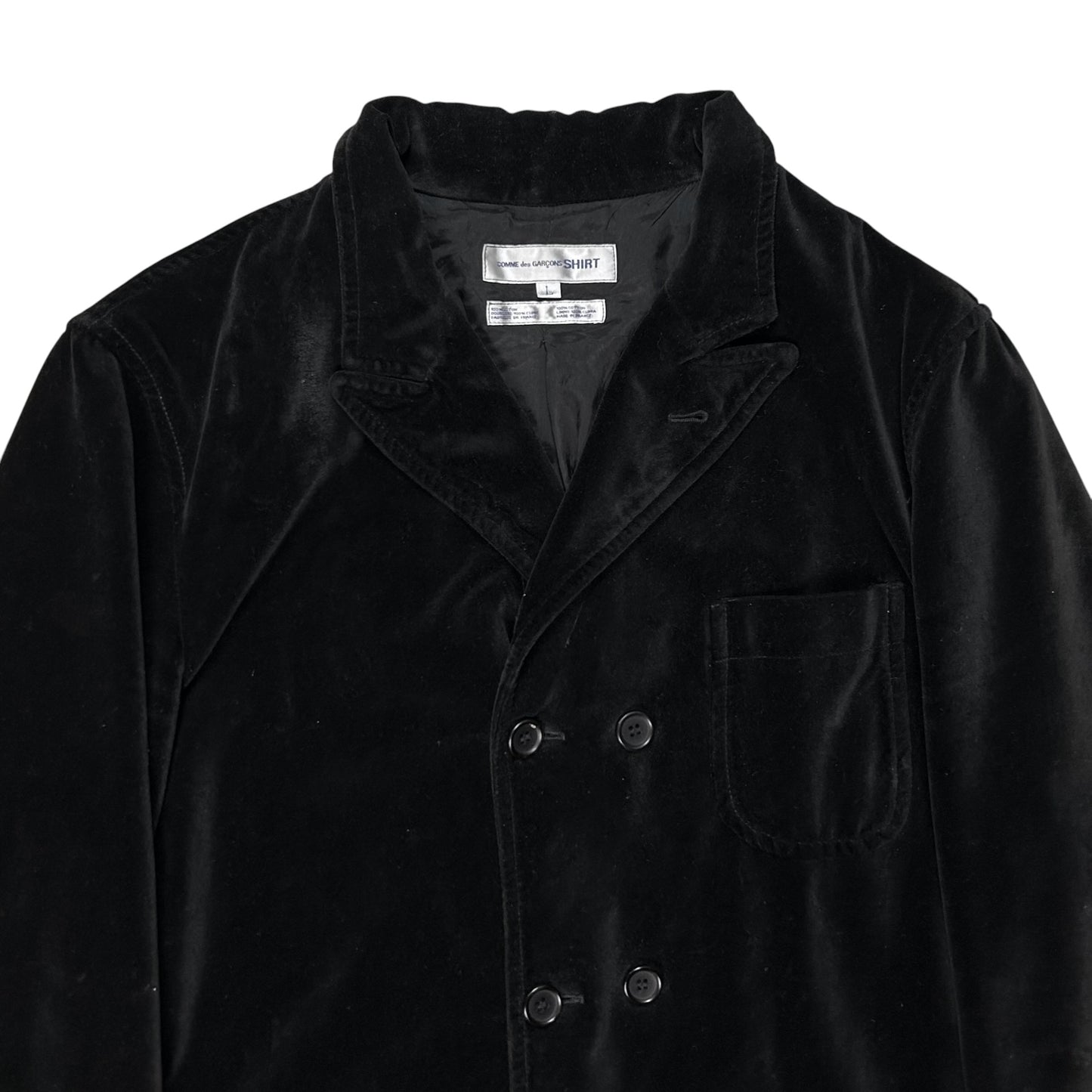 Comme des Garcons Shirt Velour Caban Jacket