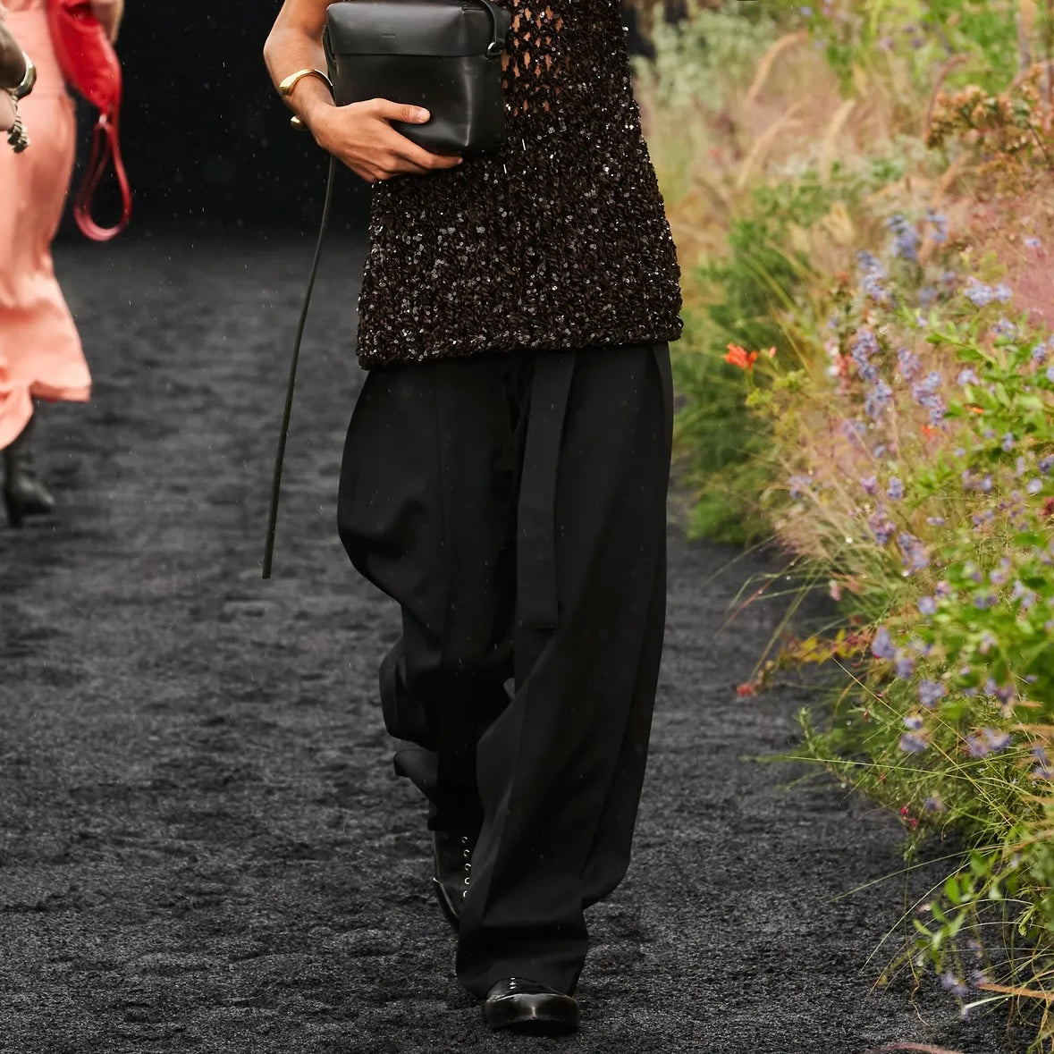 Jil Sander Wide D-Ring Belt Linen Pants - SS23