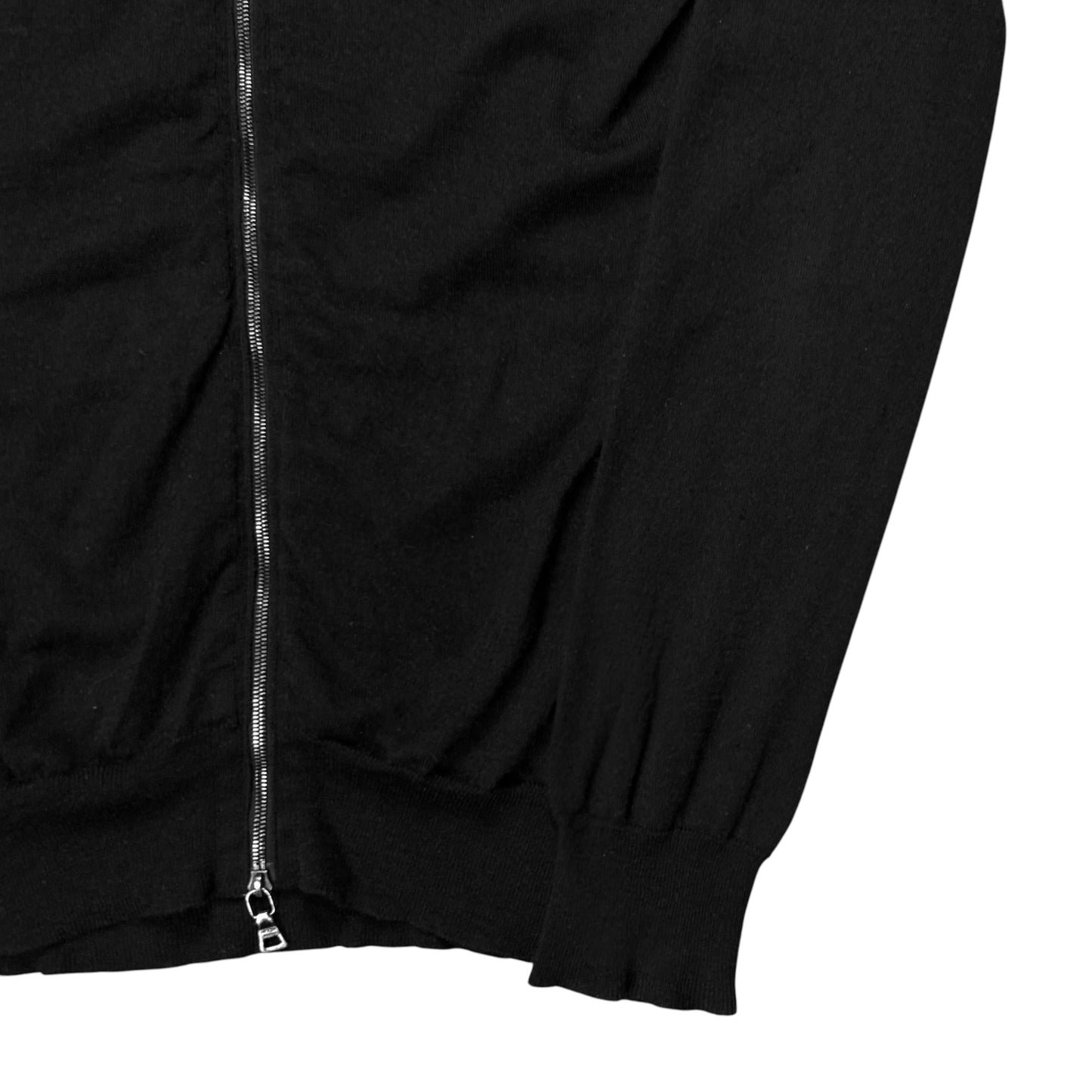 Prada Leather Patch Zip Sweater